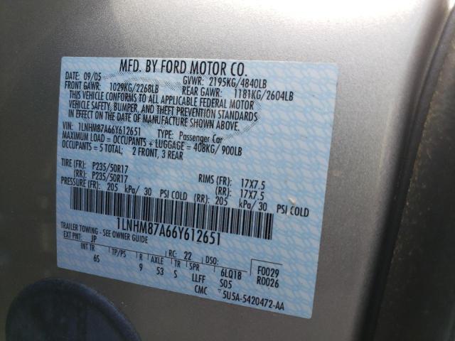 1LNHM87A66Y612651 - 2006 LINCOLN LS Gümüş foto 13