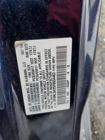 5FNRL5H25FB034463 - 2015 HONDA ODYSSEY LX BLUE photo 13