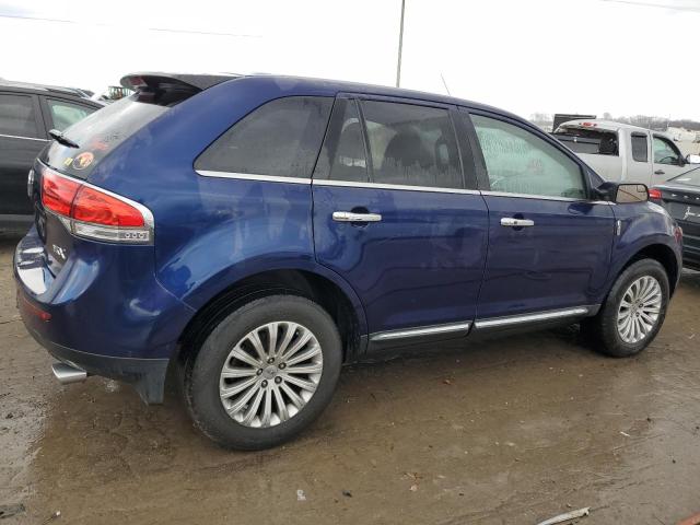 2LMDJ6JK3BBJ19955 - 2011 LINCOLN MKX BLUE photo 3