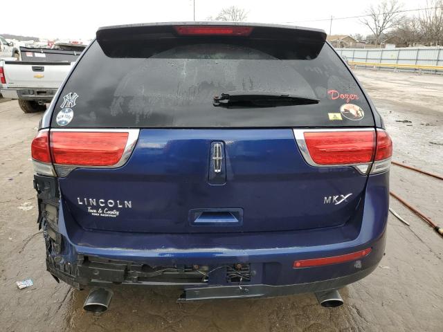 2LMDJ6JK3BBJ19955 - 2011 LINCOLN MKX BLUE photo 6