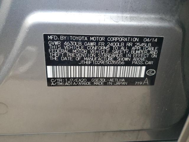 JTHBF1D29E5035556 - 2014 LEXUS IS 250 SILVER photo 13