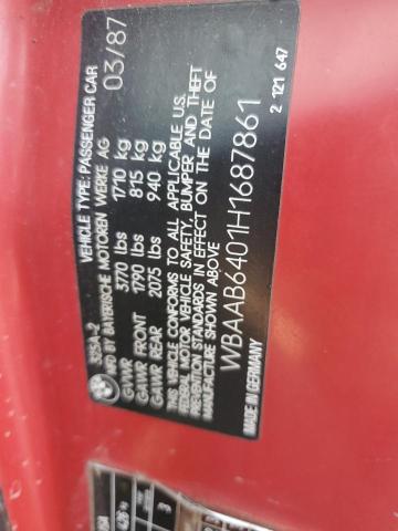 WBAAB6401H1687861 - 1987 BMW 325 E AUTOMATIC RED photo 12