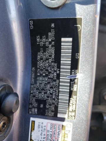 JTEDP21AX40014988 - 2004 TOYOTA HIGHLANDER BASE Bleu photo 12