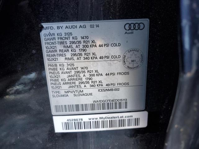 WA1DGCFE4ED015113 - 2014 AUDI Q7 PRESTIGE შავი ფოტო 13