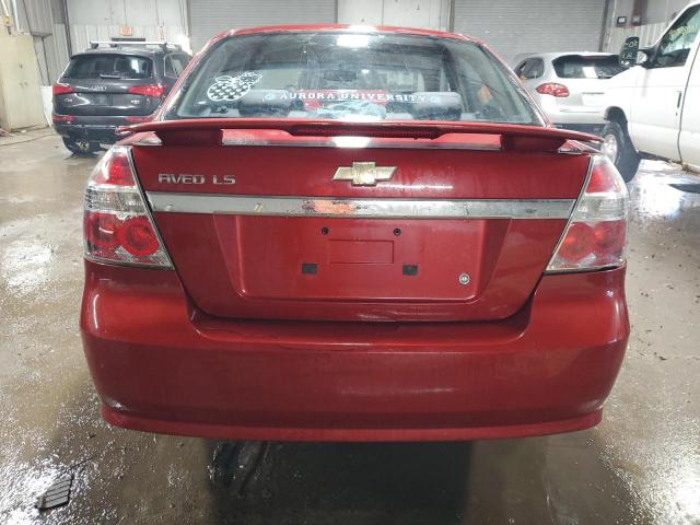 KL1TD56608B171073 - 2008 CHEVROLET AVEO BASE RED photo 6