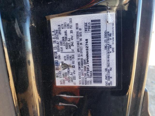 1FTDF17W4WNA02748 - 1998 FORD F150 BLACK photo 12