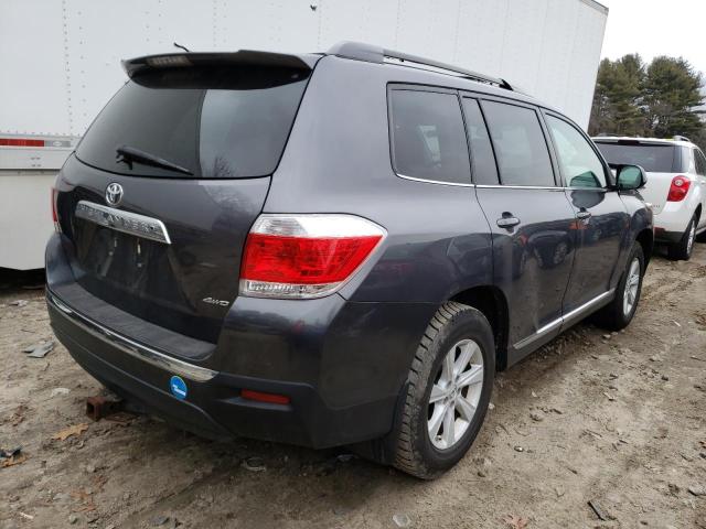 5TDBK3EH8DS235459 - 2013 TOYOTA HIGHLANDER BASE Gris photo 3