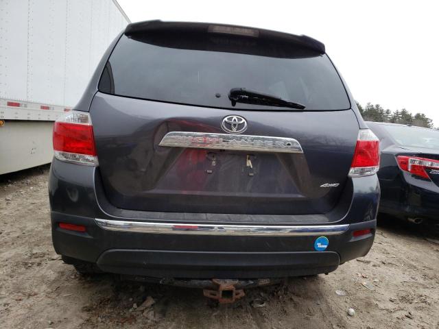 5TDBK3EH8DS235459 - 2013 TOYOTA HIGHLANDER BASE Gris photo 6