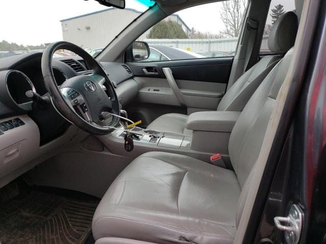 5TDBK3EH8DS235459 - 2013 TOYOTA HIGHLANDER BASE Gris photo 7