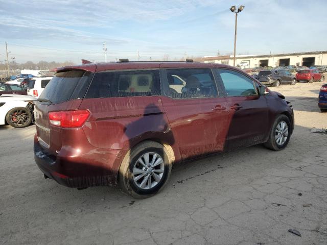 KNDMB5C19H6219772 - 2017 KIA SEDONA LX BURGUNDY photo 3