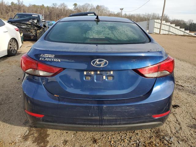 5NPDH4AEXGH736761 - 2016 HYUNDAI ELANTRA SE BLUE photo 6