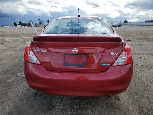 3N1CN7AP4EL844834 - 2014 NISSAN VERSA S RED photo 6