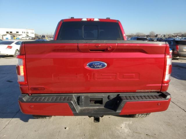 1FTFW1ED9NFA98427 - 2022 FORD F150 SUPERCREW RED photo 6