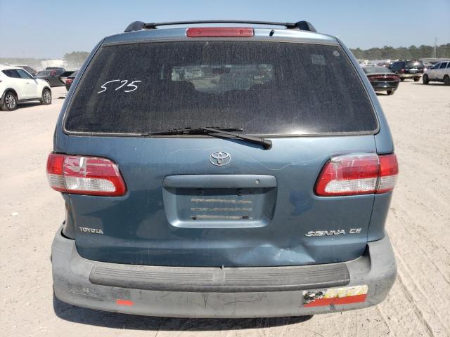 4T3ZF19C01U382780 - 2001 TOYOTA SIENNA CE BLUE photo 6