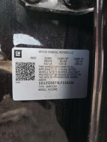 1G1ZG5ST9LF134104 - 2020 CHEVROLET MALIBU RS მუქწითელი ფოტო 12