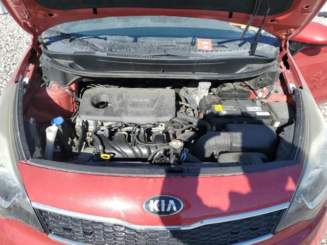 KNADN4A30G6651393 - 2016 KIA RIO EX RED photo 11