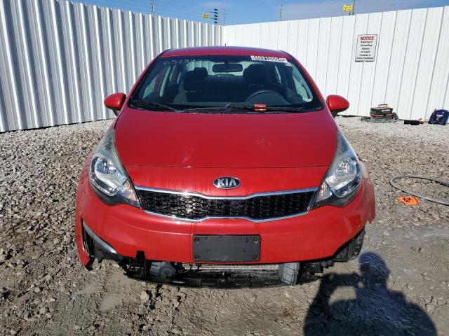 KNADN4A30G6651393 - 2016 KIA RIO EX RED photo 5