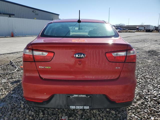 KNADN4A30G6651393 - 2016 KIA RIO EX RED photo 6