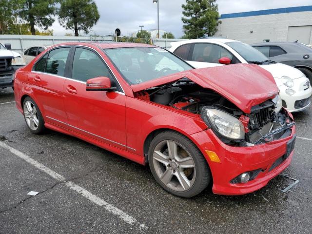 WDDGF5EB4AA399551 - 2010 MERCEDES-BENZ C 300 RED photo 4