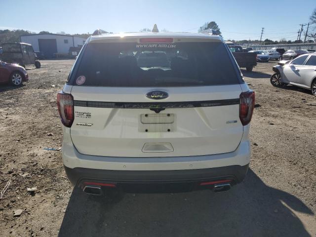 1FM5K8GT6GGB15522 - 2016 FORD EXPLORER SPORT WHITE photo 6