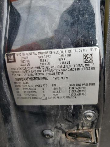 3GNBAAFWXBS595000 - 2011 CHEVROLET HHR LT LS BLACK photo 12