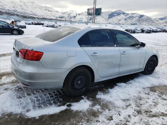 3VW2K7AJ1DM373888 - 2013 VOLKSWAGEN JETTA BASE SILVER photo 3