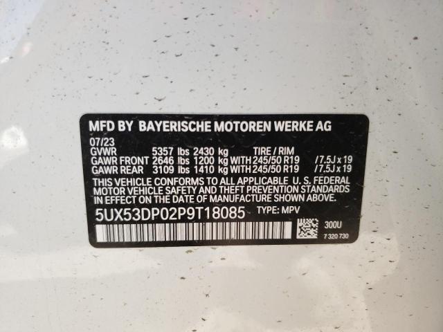 5UX53DP02P9T18085 - 2023 BMW X3 XDRIVE30I WHITE photo 13