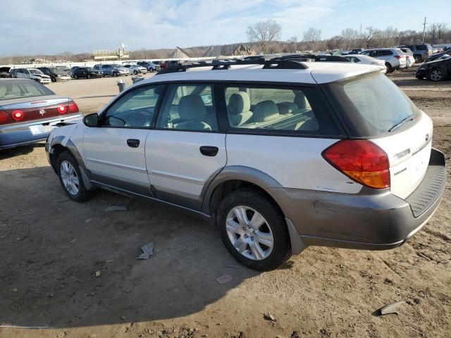 4S4BP61C657370329 - 2005 SUBARU LEGACY OUTBACK 2.5I WHITE photo 2