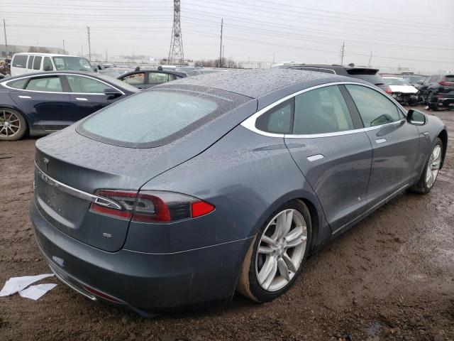5YJSA1H12EFP44197 - 2014 TESLA MODEL S ნაცრისფერი ფოტო 3