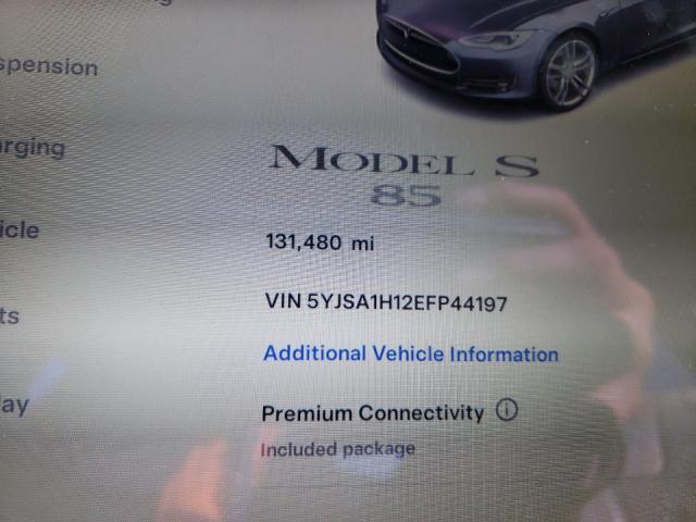 5YJSA1H12EFP44197 - 2014 TESLA MODEL S ნაცრისფერი ფოტო 9
