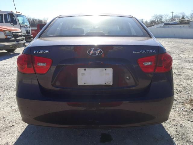 KMHDU46D97U047260 - 2007 HYUNDAI ELANTRA GLS PURPLE photo 6