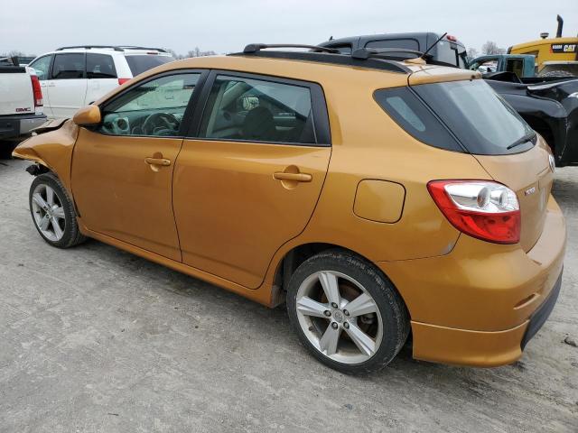 2T1KE40E99C005505 - 2009 TOYOTA COROLLA MA S ORANGE photo 2