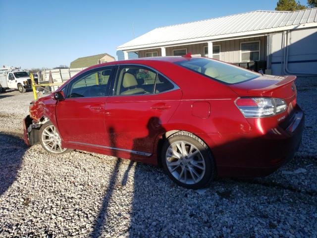 JTHBB1BA3A2017085 - 2010 LEXUS HS 250H RED photo 2