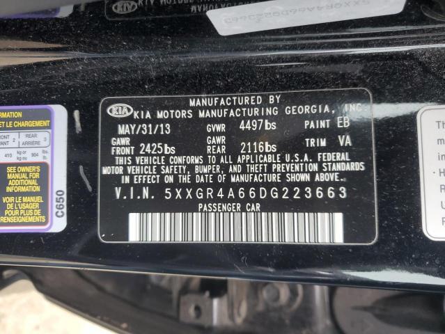 5XXGR4A66DG223663 - 2013 KIA OPTIMA SX BLACK photo 12