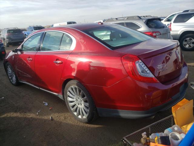 1LNHL9EK0DG609865 - 2013 LINCOLN MKS RED photo 2