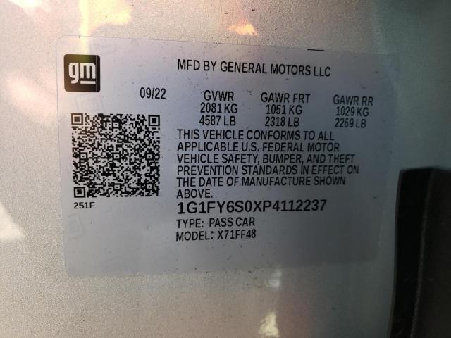 1G1FY6S0XP4112237 - 2023 CHEVROLET BOLT EUV LT SILVER photo 12