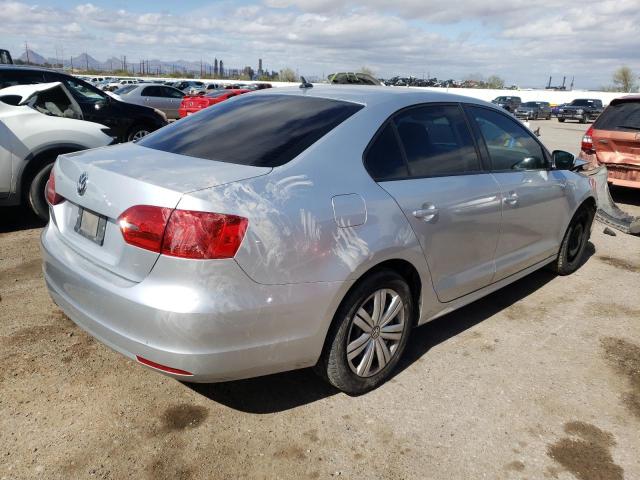 3VW2K7AJ7EM254552 - 2014 VOLKSWAGEN JETTA BASE SILVER photo 3