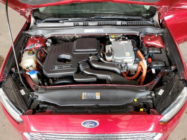 3FA6P0LU4GR306431 - 2016 FORD FUSION SE HYBRID RED photo 11