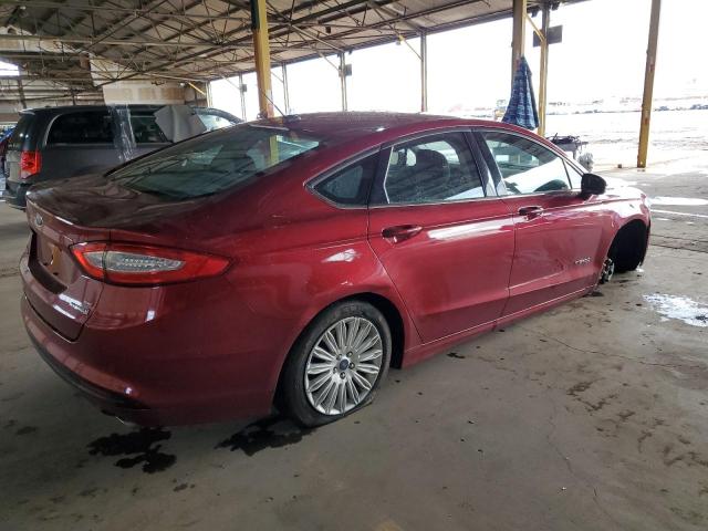 3FA6P0LU4GR306431 - 2016 FORD FUSION SE HYBRID RED photo 3