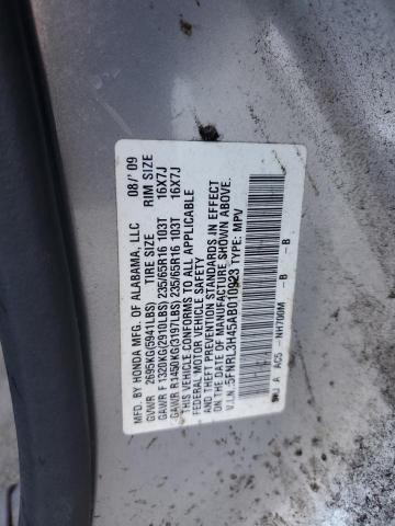 5FNRL3H45AB010923 - 2010 HONDA ODYSSEY EX SILVER photo 14