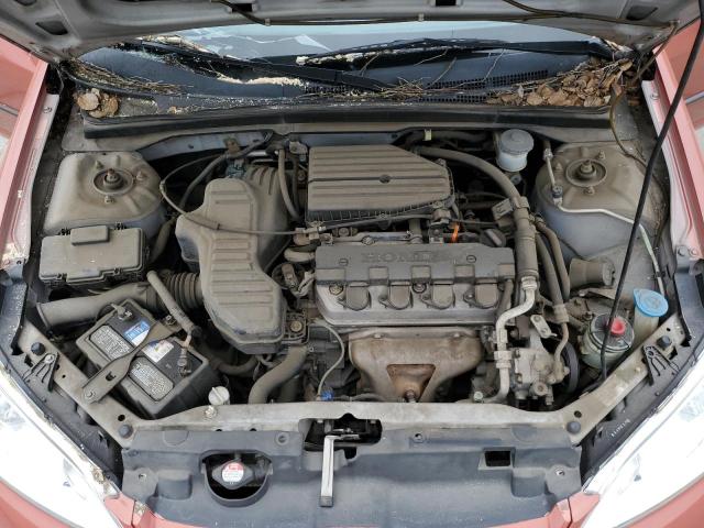 2HGES16465H532406 - 2005 HONDA CIVIC DX ORANGE photo 11