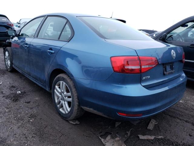3VW1K7AJ7FM352025 - 2015 VOLKSWAGEN JETTA BASE BLUE photo 2