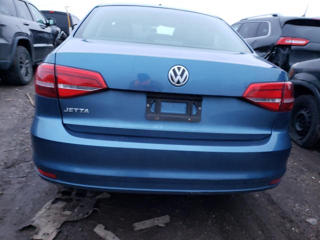 3VW1K7AJ7FM352025 - 2015 VOLKSWAGEN JETTA BASE BLUE photo 6