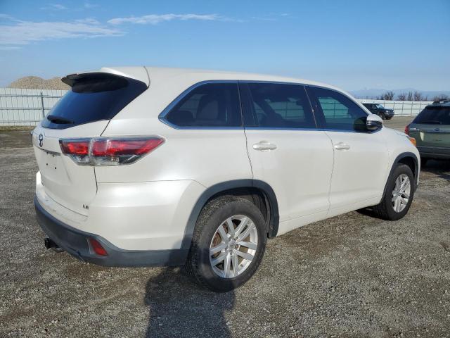 5TDZARFH6ES008310 - 2014 TOYOTA HIGHLANDER LE WHITE photo 3