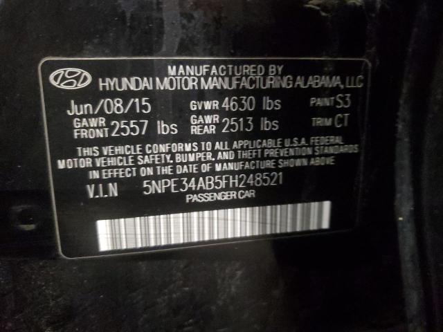 5NPE34AB5FH248521 - 2015 HYUNDAI SONATA SPORT BLACK photo 12