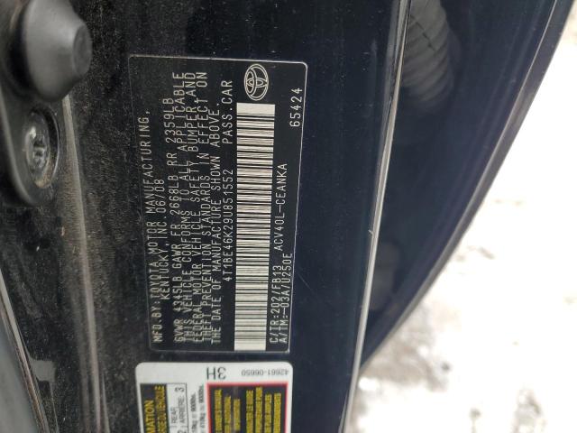 4T1BE46K29U851552 - 2009 TOYOTA CAMRY BASE BLACK photo 13