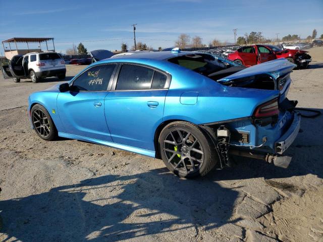 2C3CDXGJ0KH662169 - 2019 DODGE CHARGER SCAT PACK BLUE photo 2