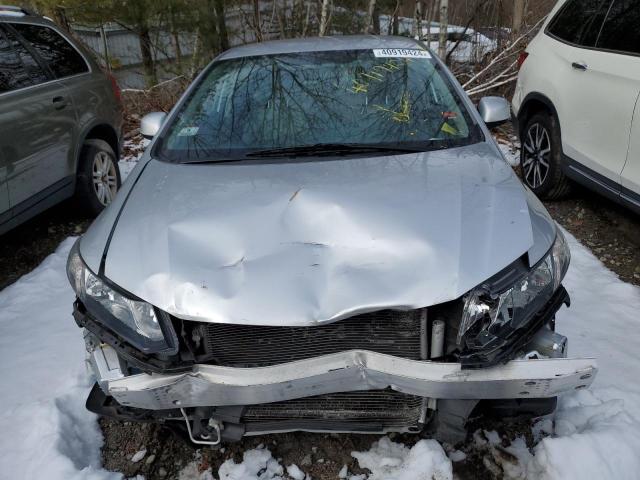 19XFB2F56DE280555 - 2013 HONDA CIVIC LX SILVER photo 5