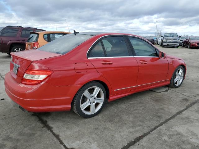 WDDGF5EB1AF413795 - 2010 MERCEDES-BENZ C 300 RED photo 3