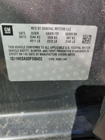 1G11H5SA8DF308433 - 2013 CHEVROLET MALIBU LTZ Графитовый фото 12